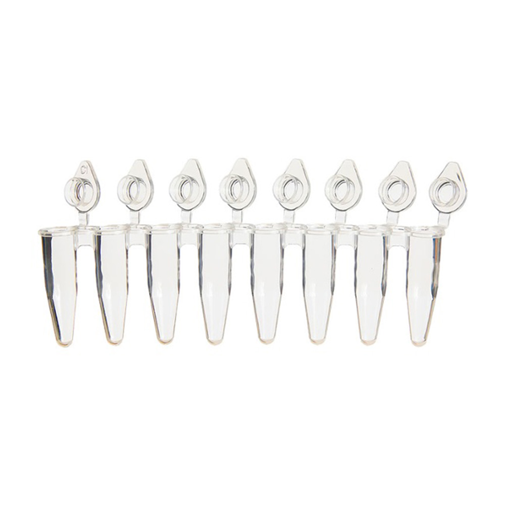 AmpliStar-II 8-Strip 0.2ml PCR Tubes, Attached Optical Flat Caps